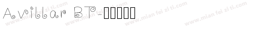 Avillar BT字体转换